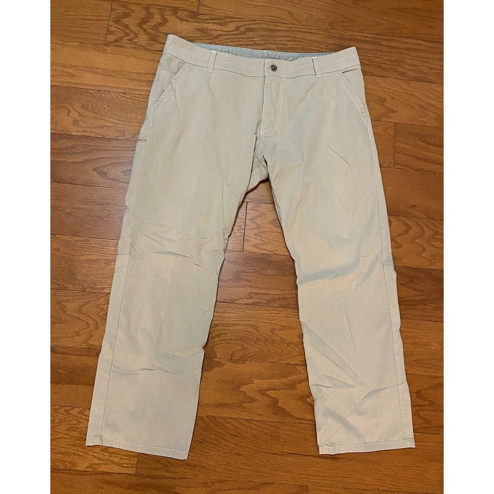 Kuhl Slax Pants Lightweight Stretch Hiking Gorpcore 40x30 Mens Beige Trail